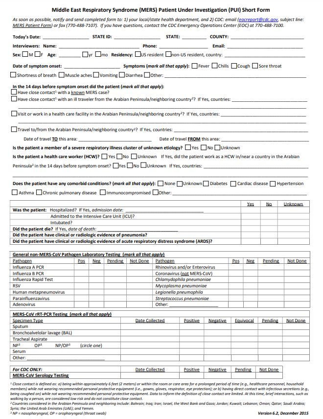 LACDPH MERS PUI Form
