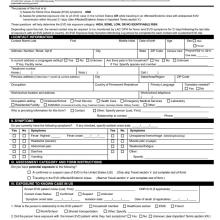 Ebola Risk Assessment Form